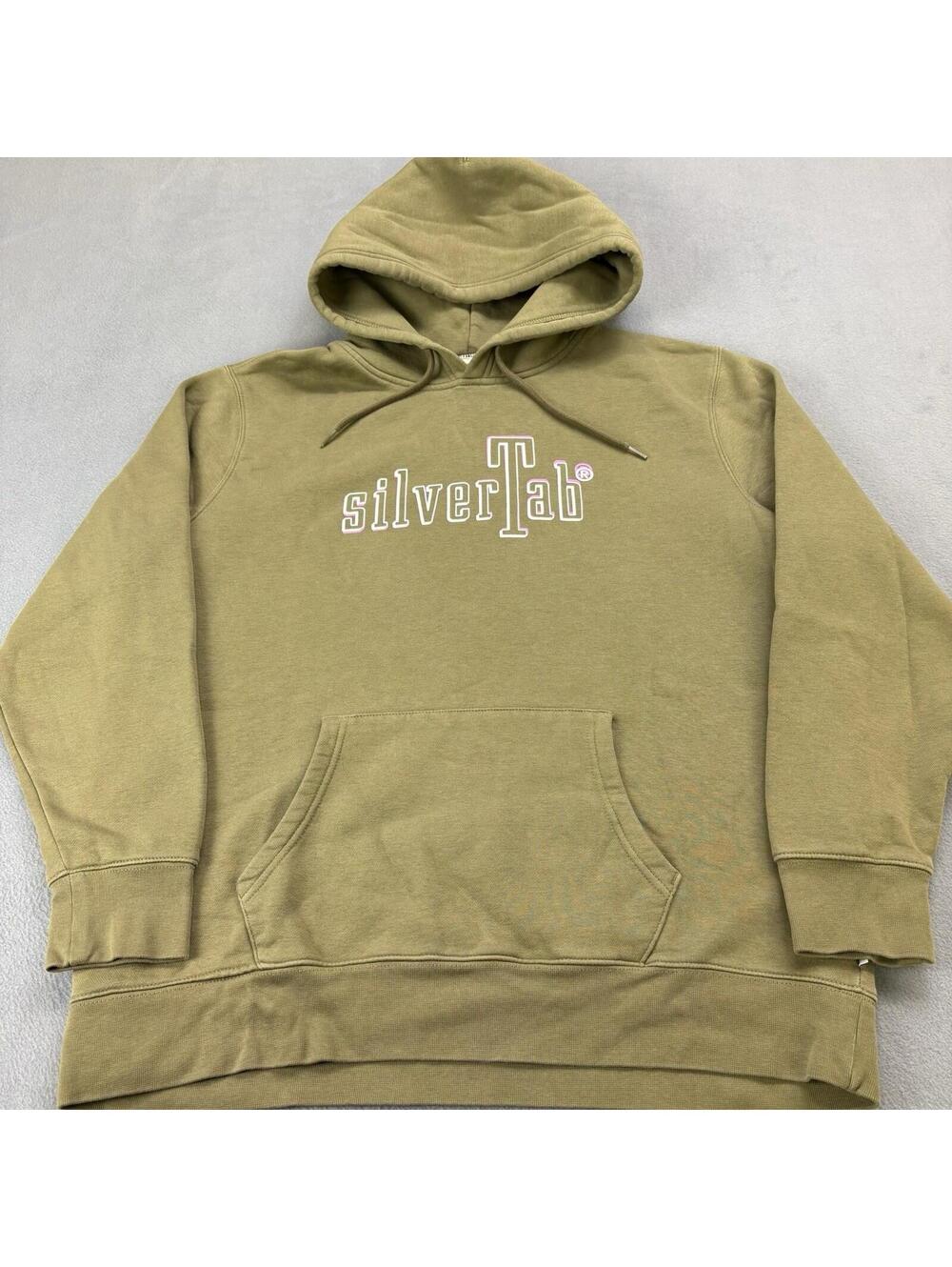 Levi’s Silver Tab Pullover Hoodie Size Large Olive Green